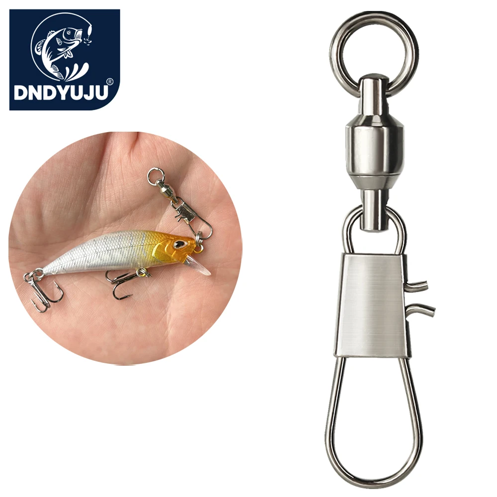 Fishing Lure Accessories - DNDYUJU 50pcs Fishing Swivels Ball Bearing