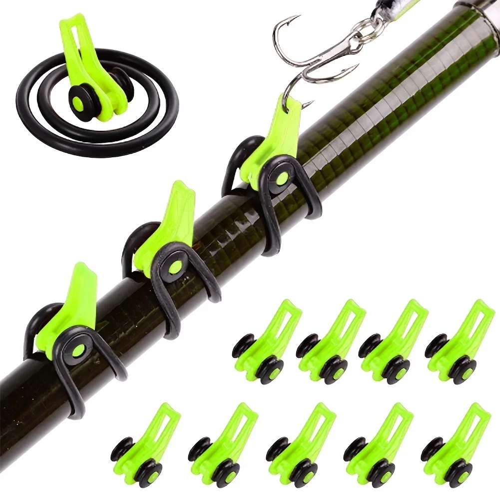 Fishing Lure Jig - 10pcs/lot Fishing Rod Pole Hook Keeper