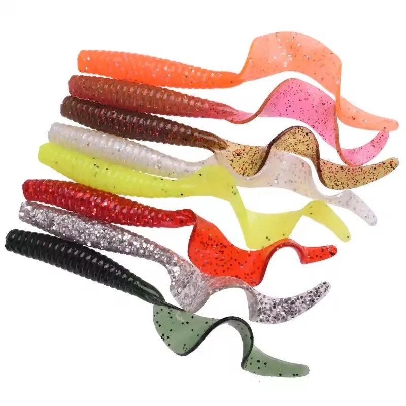 5pcs/Lot Worm Curly Soft Bait  - Fishing Lure Swimbait recension och pris