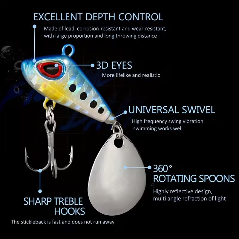 5/6pcs Mini VIB With Spoon Fis - Fishing Lure Crankbait recension och pris