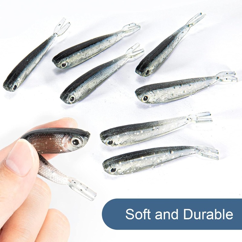 10/20/30Pcs Split Tail Minnow  - Fishing Lure Soft Plastic recension och pris