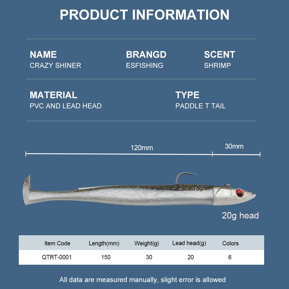 ESFISHING Soft Fishing Lures L - Fishing Lure Soft Plastic recension och pris